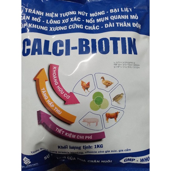 Calci Biotin 1kg thức ăn cho thú cưng