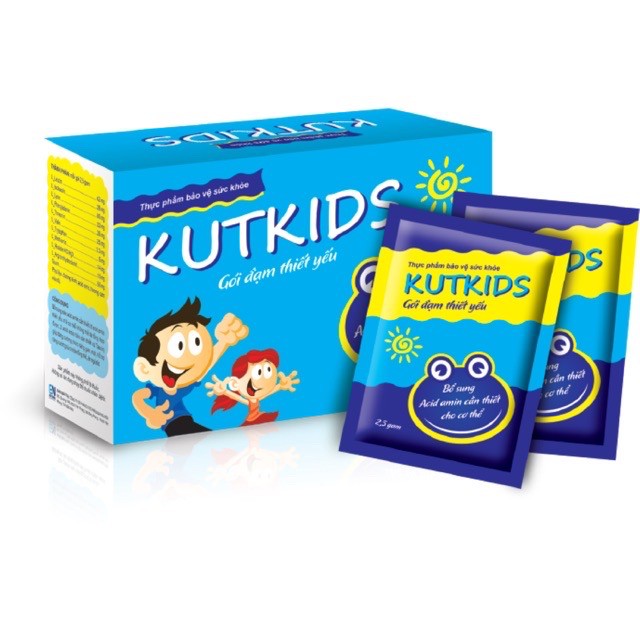 KUTKIDS - Gói đạm thiết yếu, giúp trẻ phát triển toàn diện, hộp 20 gói.