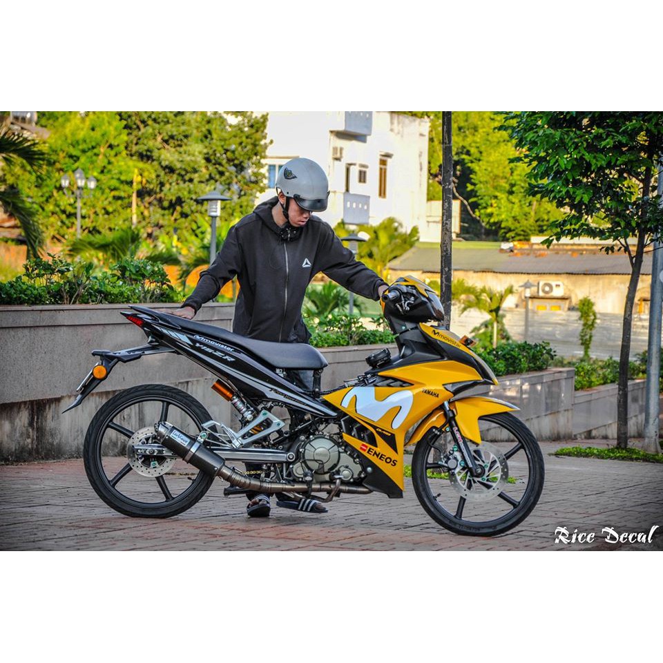 Tem Rời Exciter 150 Movistar xe đen vàng 1