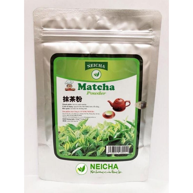 Bột trà xanh Đài Loan, bột matcha 500g, tách lẻ 100g