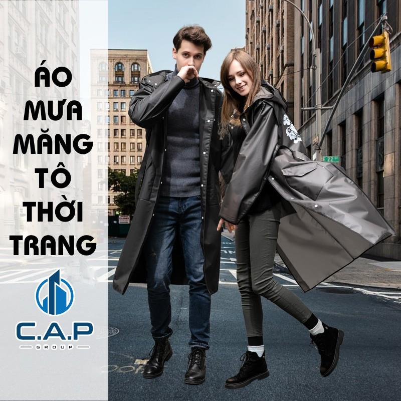Áo mưa Măng tô nam và nữ cao cấp Thời trang Hàn Quốc chống mưa không thấm nước chống gió lạnh