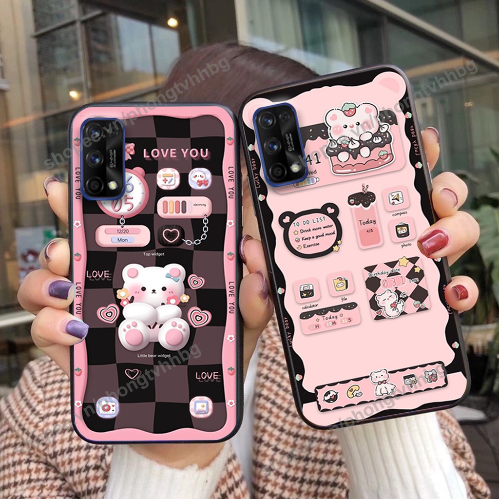 Ốp lưng Realme 7 / Realme 7 Pro gấu,thỏ trắng , đồng hồ dễ thương cute cực đẹp