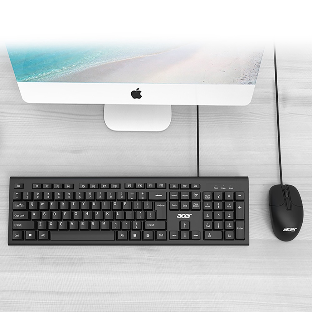 Bộ chuột bàn phím máy tính văn phòng - Chuột máy tính có dây chính hãng Acer