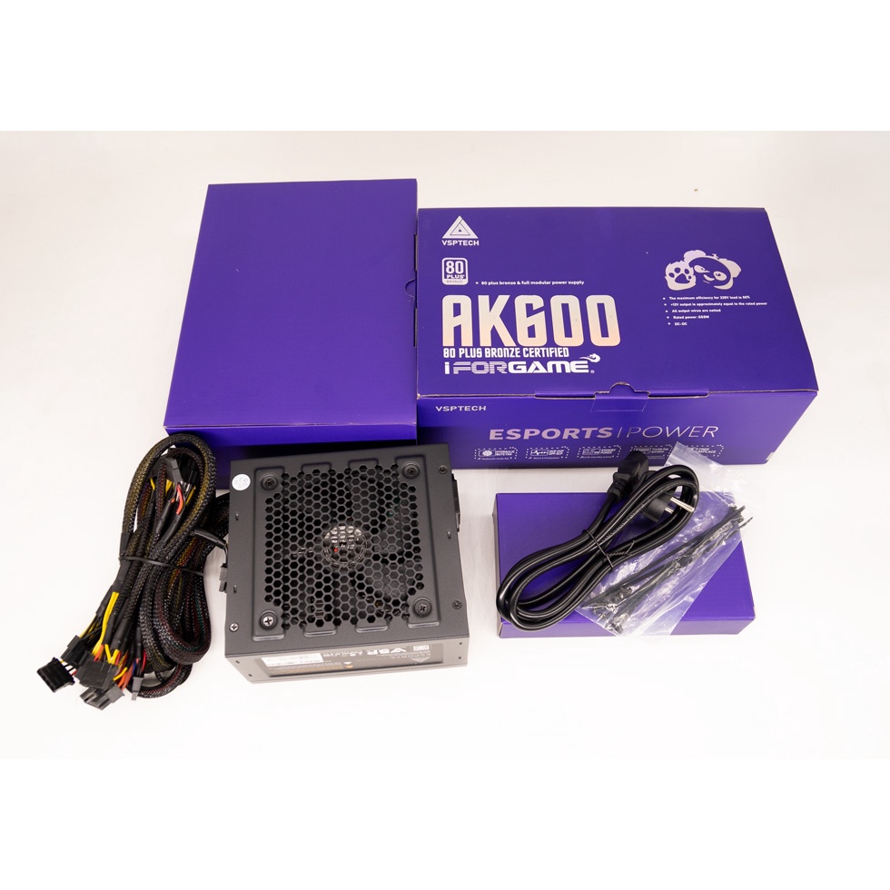 Nguồn VSP iFORGAME AK600 600W  80 PLUS BRONZE CÔNG SUẤT THỰC MỚI