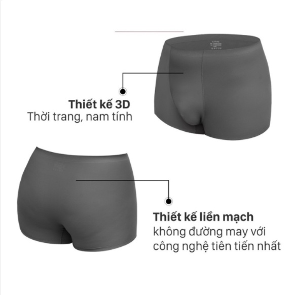 Hộp 4 sịp đùi thun lạnh, sịp boxer su đúc co giãn tốt, chất mát mặc cực kì thoải mái.