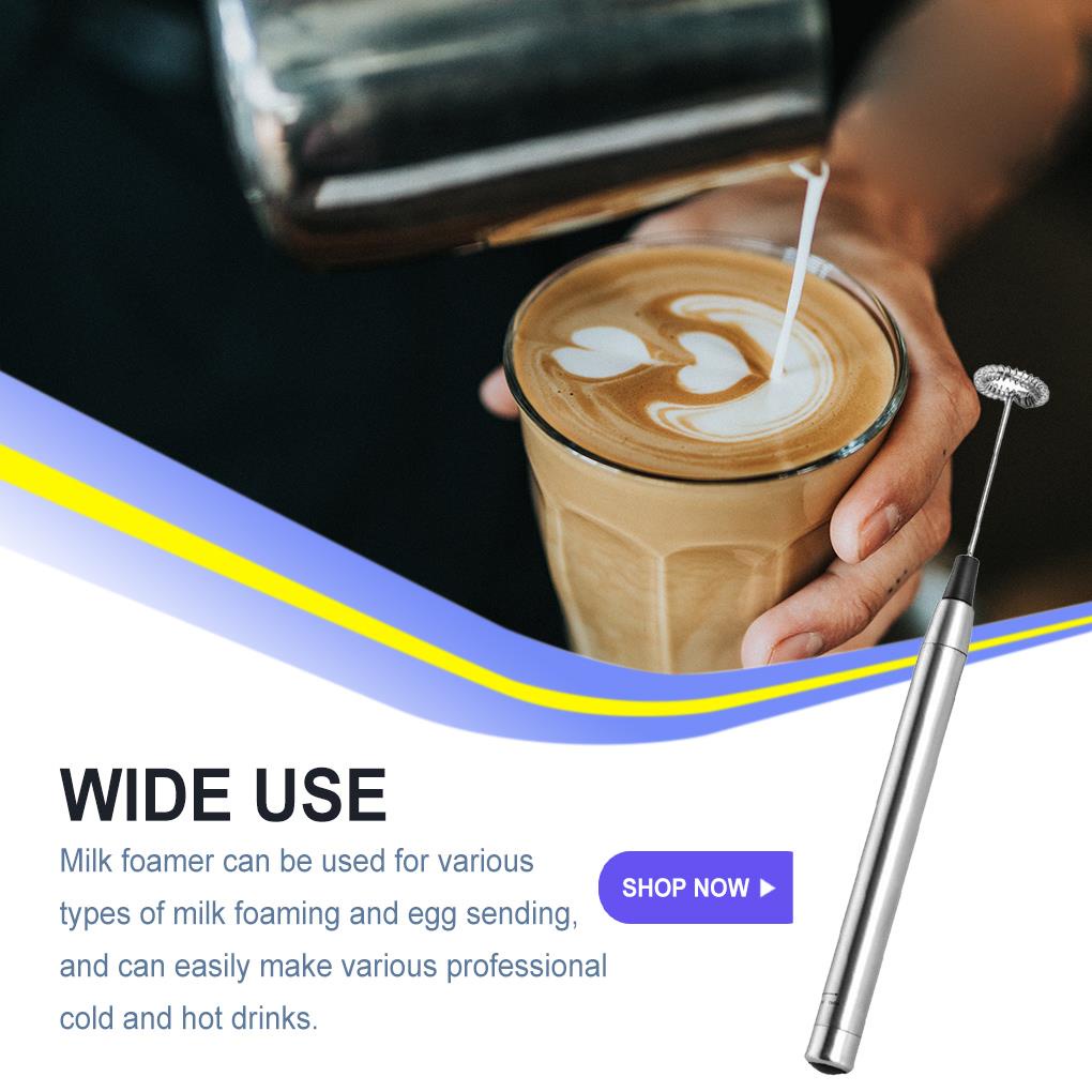 [Voll]Milk Frother Electric Potable Handheld Egg Beater Foam Maker Mixer Whisk Hotel Baking Stirrer Household Kitchen