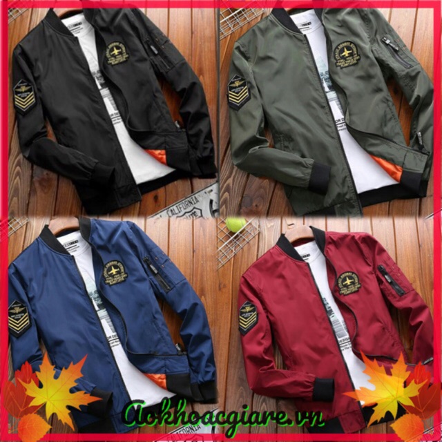 Áo khoác kaki nam nữ thêu máy bay