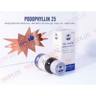 Thuốc chấm Podophylllin Thái Lan chính hãng đánh bay sùi mào gà mụn cơm mụn cóc,15ml - Hoplus