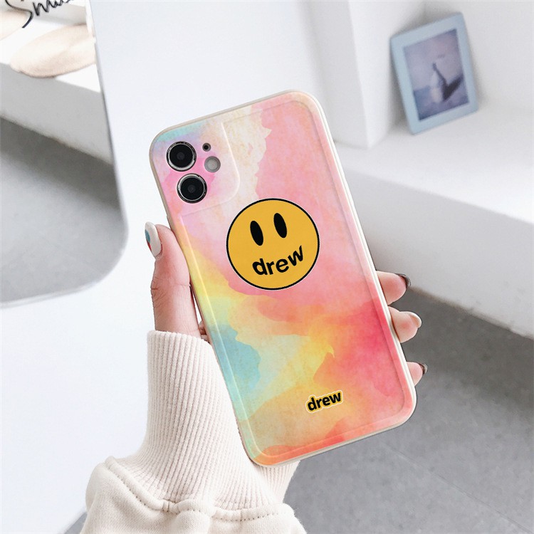 Ốp lưng iphone viền nổi bóng drew màu nước 6plus/6s/6splus/7/7plus/8/8plus/x/xr/xs/11/12/pro/max/plus/promax-Awifi B1-5