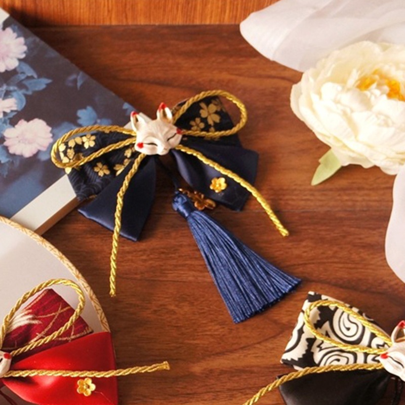 Kẹp Tóc Hình Nơ Tua Rua Phong Cách Nhật Bản Cho Nữ