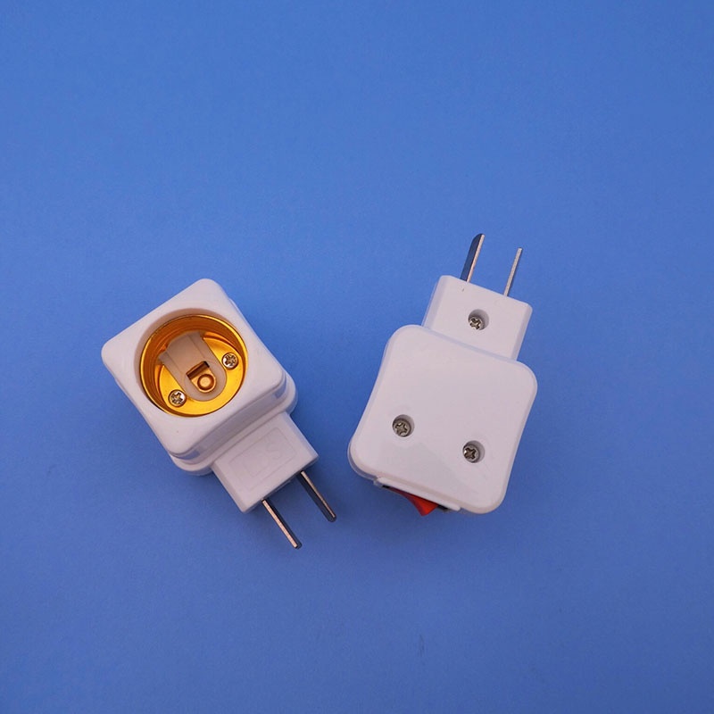 Đuôi Đèn E27 Có Công Tắc, Liền Phích Cắm 2 Chân , Đui Đèn Xoáy Bóng E27 - DD01 - Gia Dụng Tý Tẹo