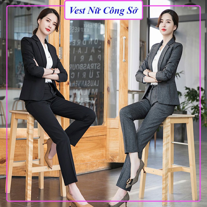 Vest Nữ Hàn Quốc ❤️𝑭𝑹𝑬𝑬𝑺𝑯𝑰𝑷❤️ Giảm 5K khi nhập mã [ AO BLAZER ] Bộ Vest Nữ Công Sở Hàn Quốc Gồm Áo và Quần Dài | BigBuy360 - bigbuy360.vn