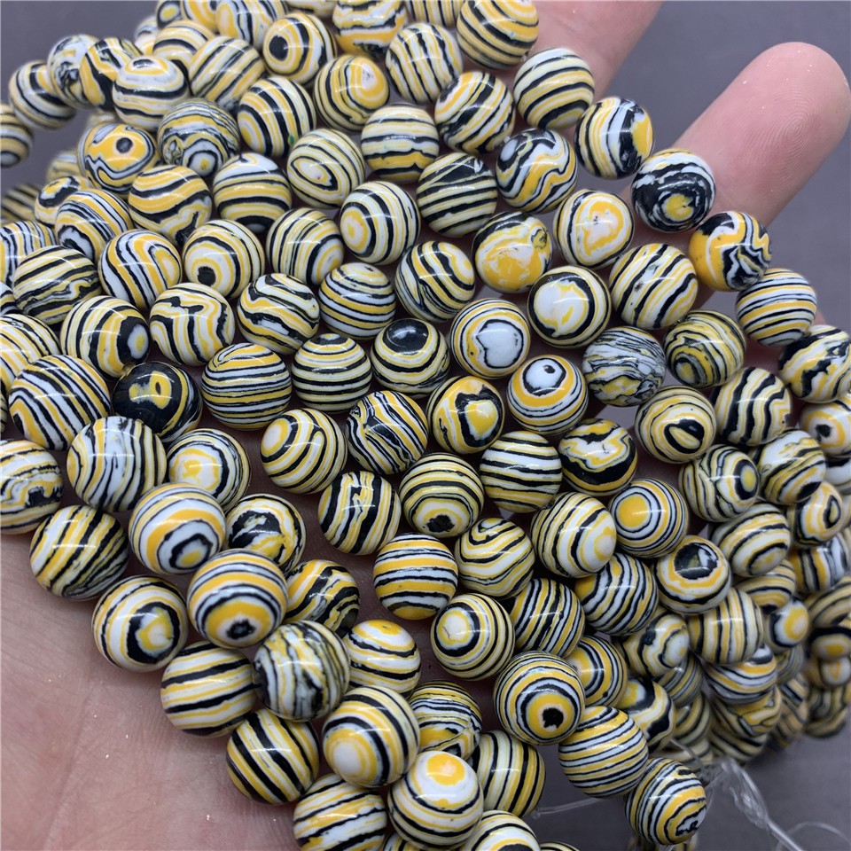 Hạt Đá malachite Nhiều Màu Sắc Cỡ 4-12mm