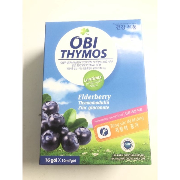Gói Uống OBI THYMOS dạng thạch vị việt quất  - Hỗ Trợ Nâng Cao Sức Khỏe