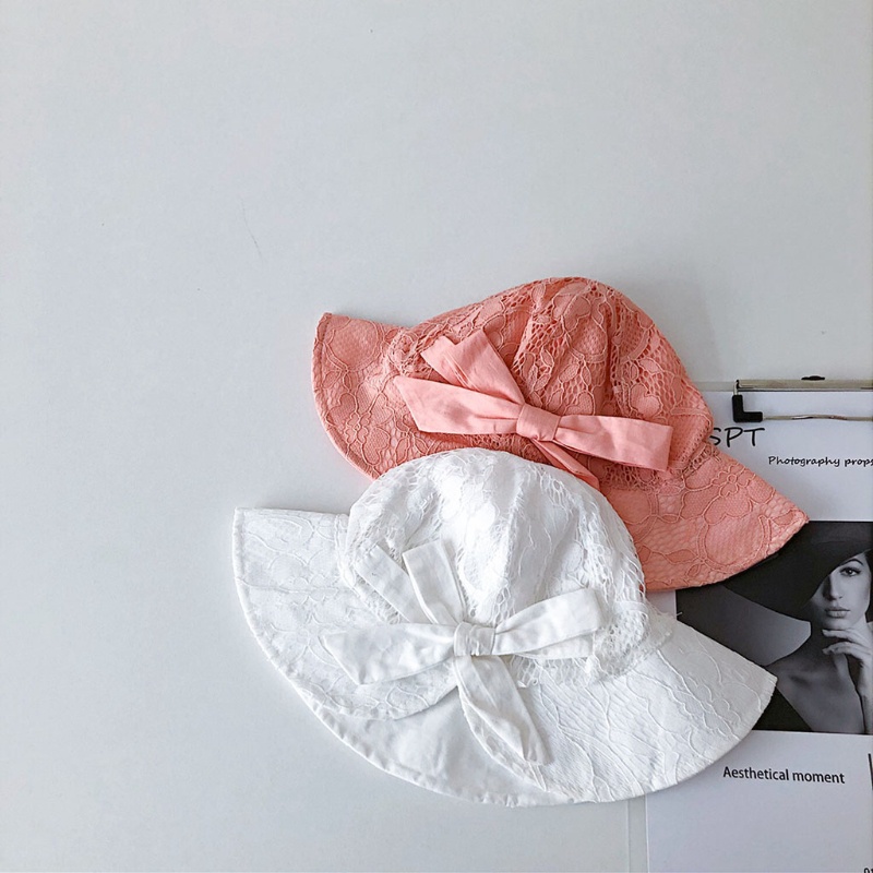 Mũ Cotton Phối Ren Thắt Nơ Phong Cách Công Chúa Dành Cho Bé Sơ Sinh