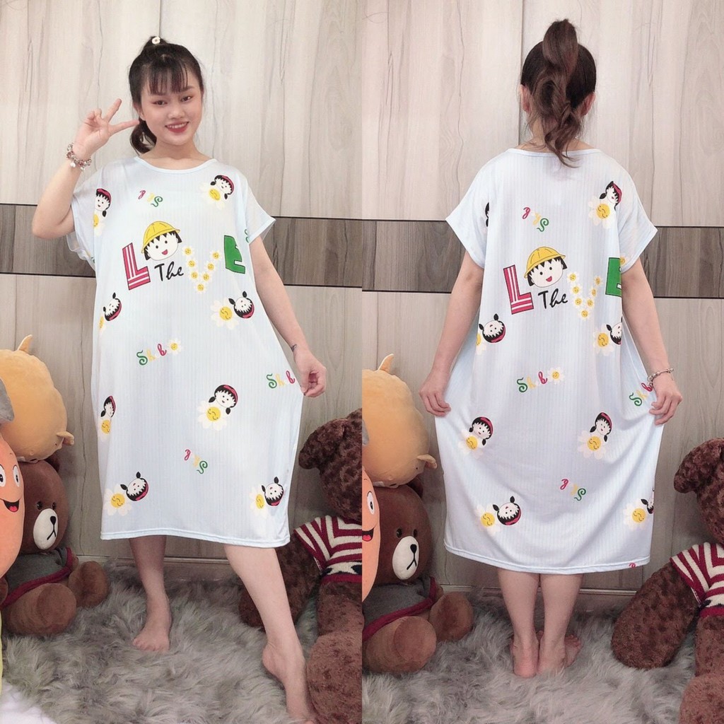 Đầm Ngủ Dáng Rộng Thoải Mái Dễ Thương Bigsize mặc ở nhà A03 | BigBuy360 - bigbuy360.vn
