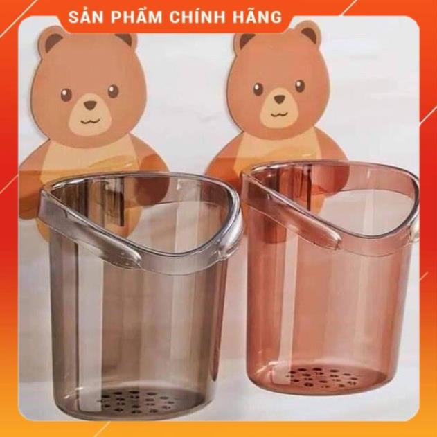 Hủ Treo Bàn Chải Hình Gấu Dán Tường Nhà Tắm Nhà Vệ Tiện Dụng