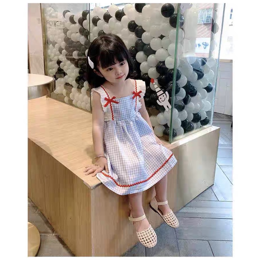 VAY44 - Váy bé gái, váy kẻ caro nhỏ cho bé gái từ 8-18kg, Richkid123