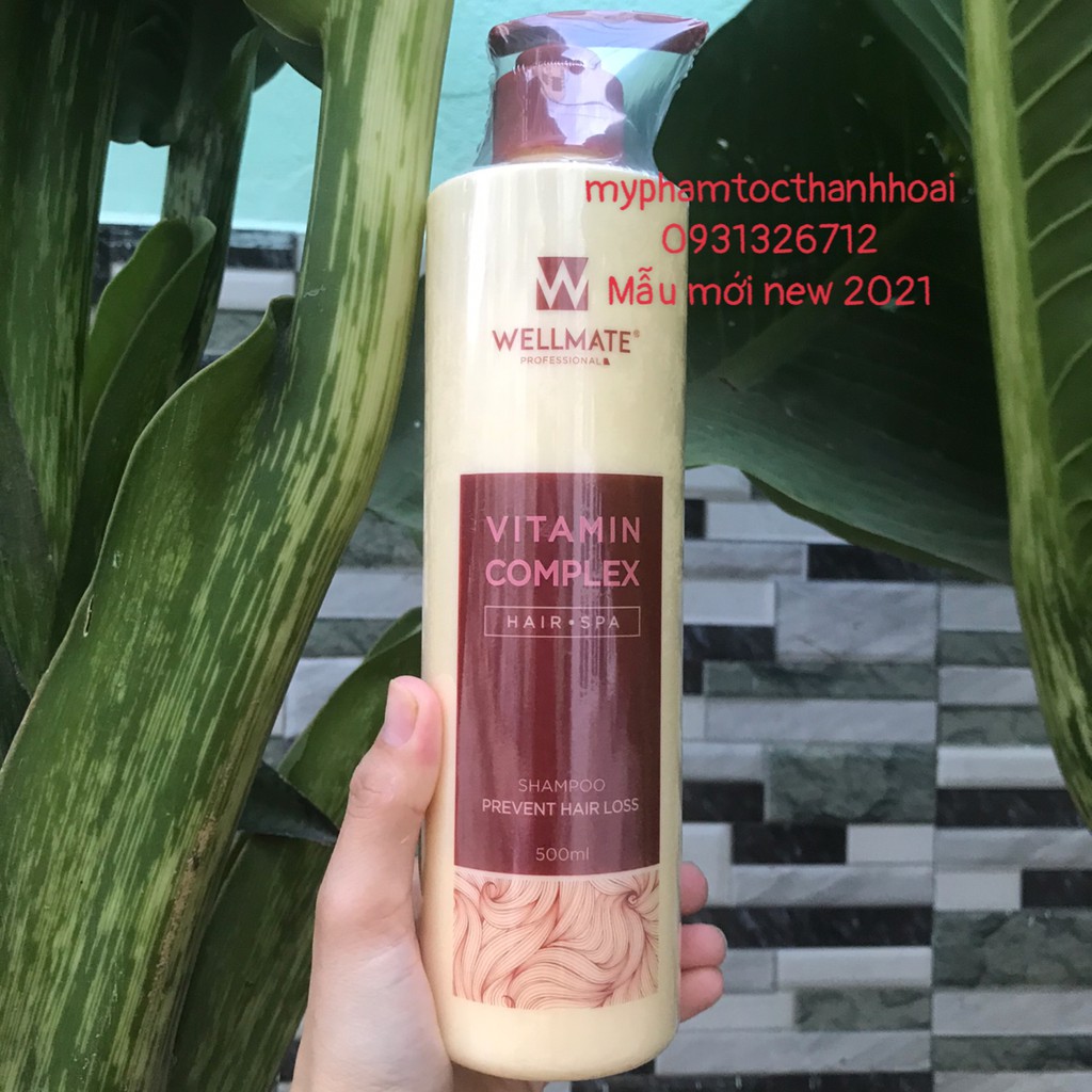MẪU MỚI 2021 Dầu gội chống rụng, kích thích mọc tóc Wellmate Vitamin Complex Anti-Hair Loss Shampoo 500ml