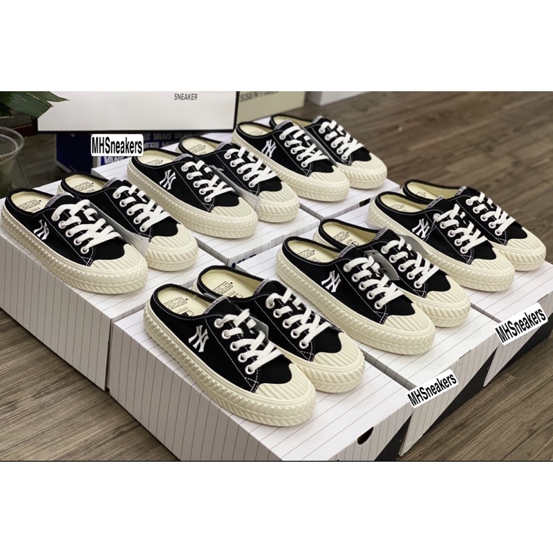 [MHSneakers] Giày sneaker đạp gót đen trắng