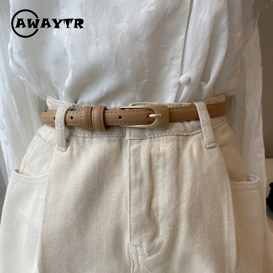 Thắt Lưng Da Pu Bản Nhỏ Thời Trang Hàn Quốc Cho Nữ