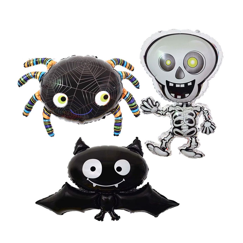 1 bong bóng bơm hơi hình con nhện dễ thương dùng trang trí tiệc Halloween
