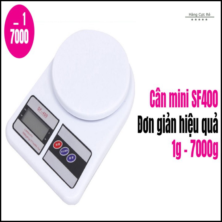 Cân tiểu ly chính xác, Cân đo điện tử 7kg dùng trong nhà bếp + Quà tặng kèm 2 pin