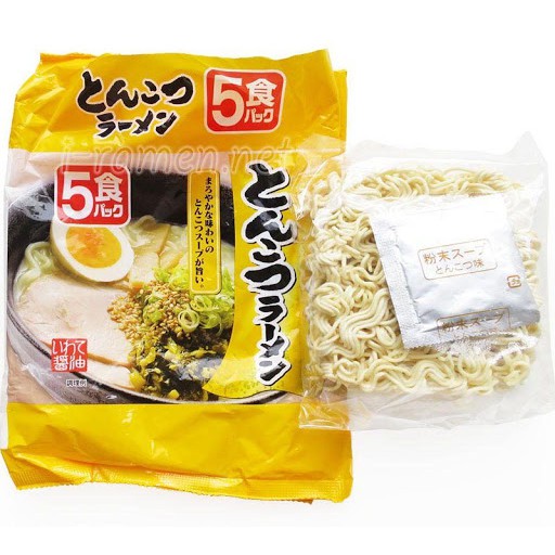 ( Đủ Vị ) Mì ăn liền ramen vị nước tương , vị thịt heo ,  vị muối , vị miso 83g x5 ( 5 phần )