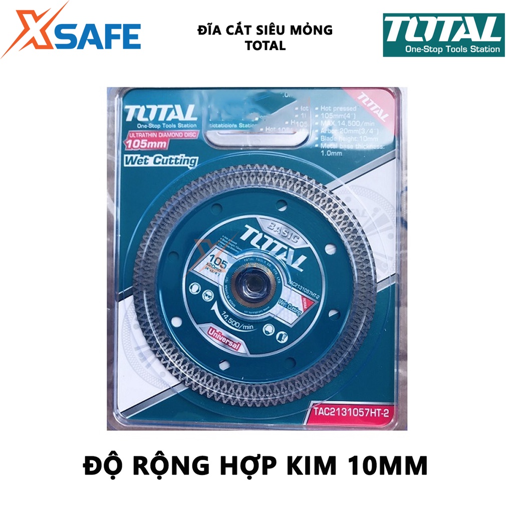 Đĩa cắt siêu mỏng TOTAL chuyên dùng cắt ngói, gốm, đá, gạch, đá cẩm thạch, không cắt được gạch men -