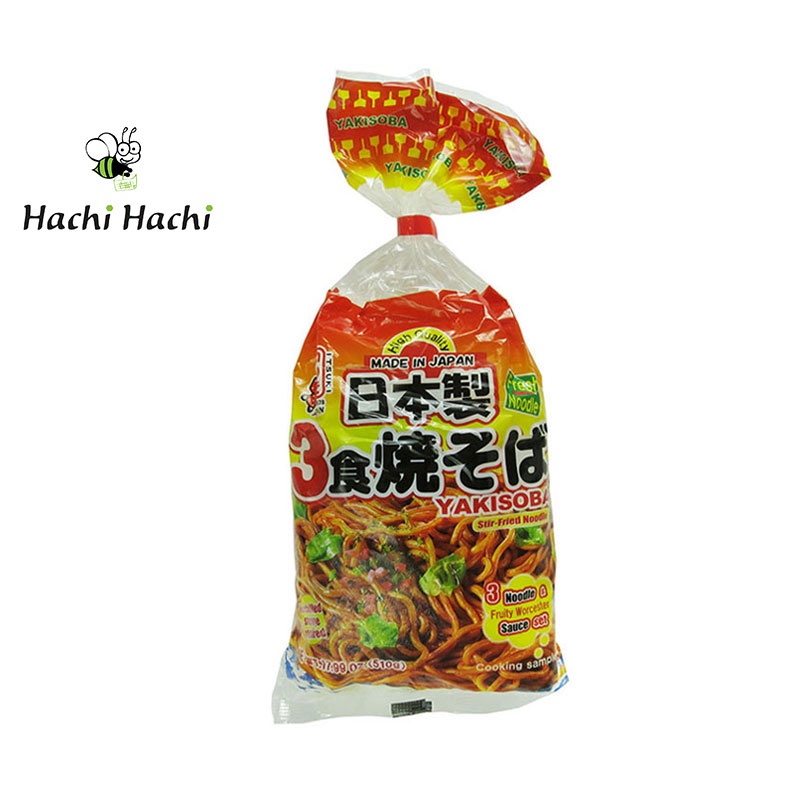 Mì xào Yakisoba tươi kèm sốt Itsuki Foods 510g 3 phần ăn - Hachi Hachi Japan Shop