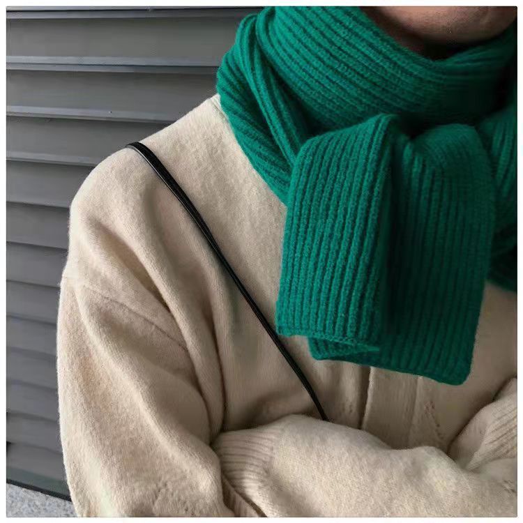 Khăn Choàng Cổ Màu Xanh Dương Thiết Kế Mới Giữ Ấm Cao Cấp Thời Trang Mùa Đông Dành Cho Nữ