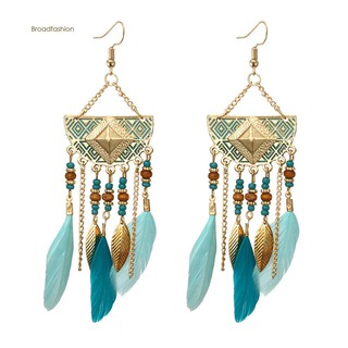 Bông tai lông vũ thời trang Boho