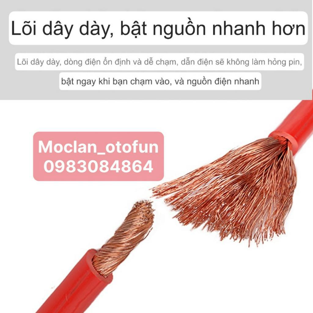 (RẺ VÔ ĐỊCH) Bộ 2 dây câu bình ắc quy xe ô tô - dài 4m mỗi dây - chịu tải 2000AMP- Kích Điện Acquy Cứu Hộ Ô Tô