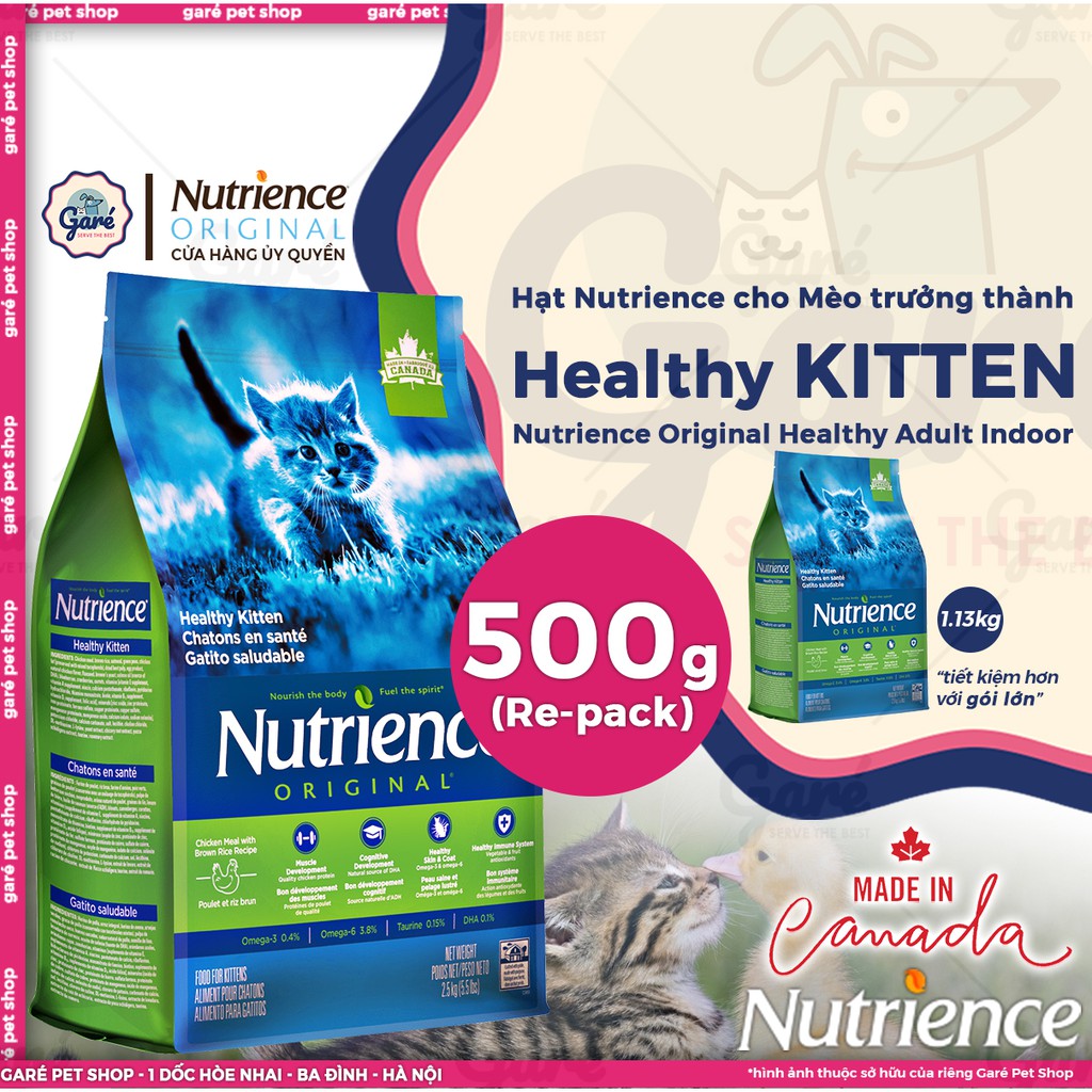 500gr - Hạt Kitten cho Mèo con Nutrience Original Healthy Kitten