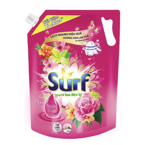 Nước giặt SURF hương cỏ hoa diệu kỳ3kg5