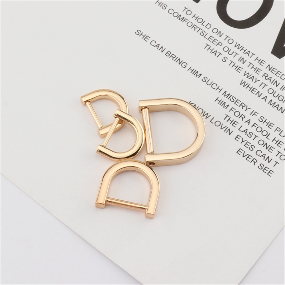 Set 2 Chốt Khóa Chữ D Bằng Hợp Kim Kẽm Cho Túi Xách/Vali