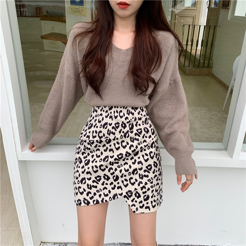 Chân Váy Chữ A Lưng Cao Họa Tiết Da Báo Cá Tính Cho Nữ | BigBuy360 - bigbuy360.vn