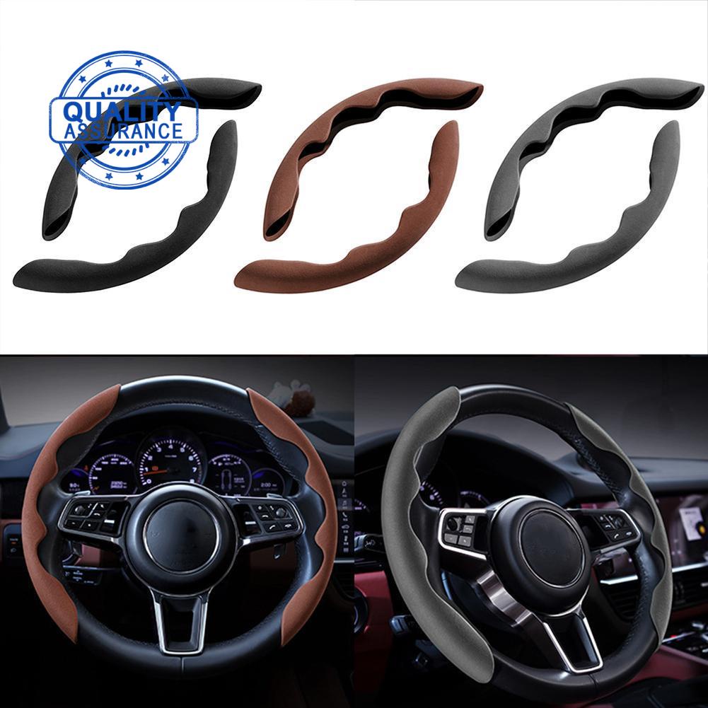 Vỏ bọc vô lăng xe hơi da lộn vải lông chống trượt sử dụng được trong cả bốn mùa mẫu 2021 O0W0