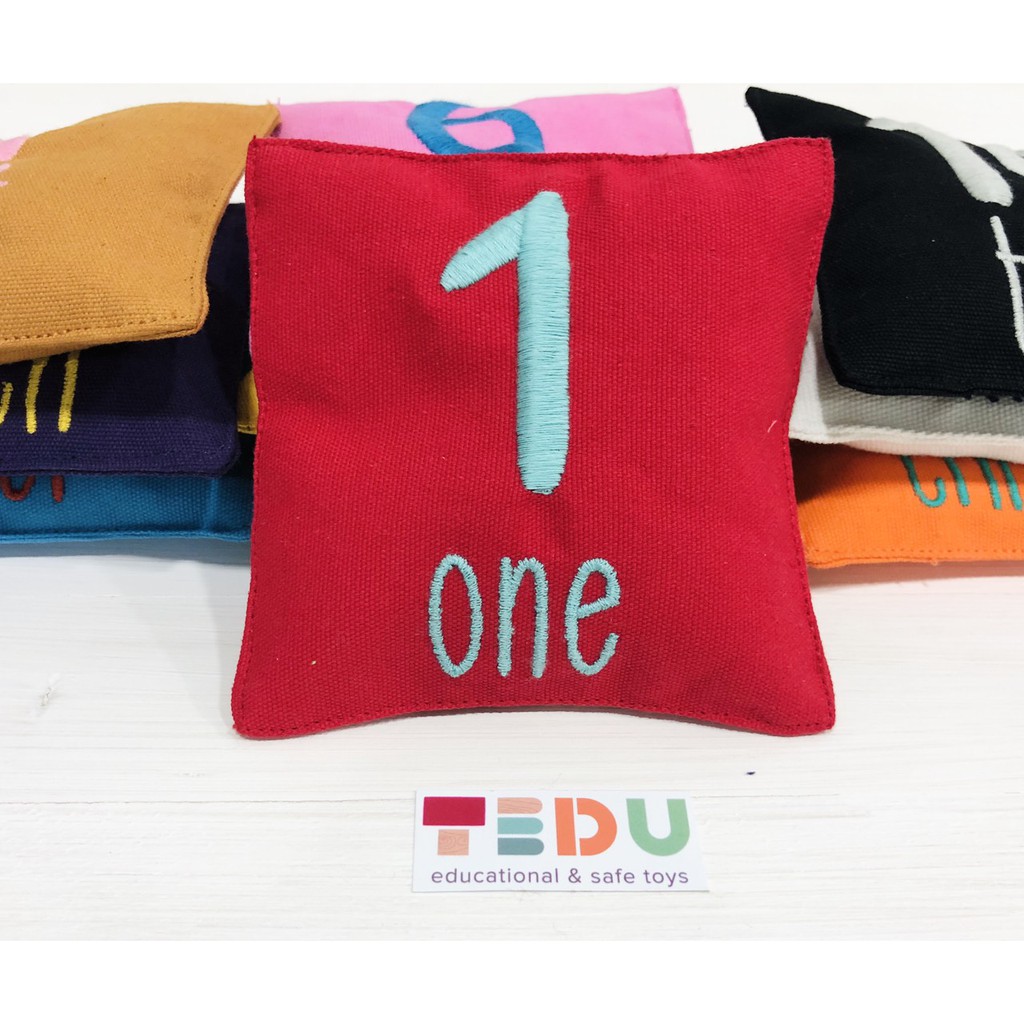 Set 10 túi ném màu Tedu (số từ 1 đến 10)