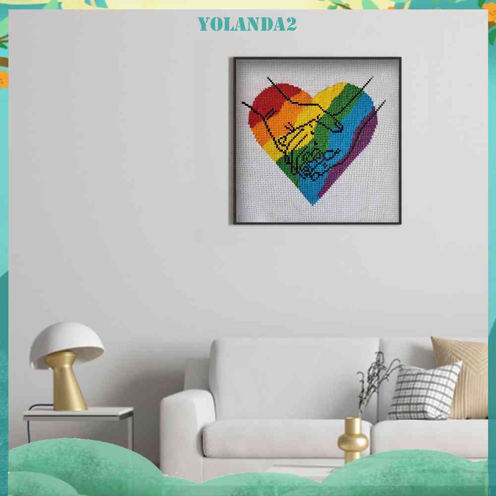 Bộ Tranh Thêu Chữ Thập Tự Làm 11CT Hình Trái Tim Xinh Xắn
