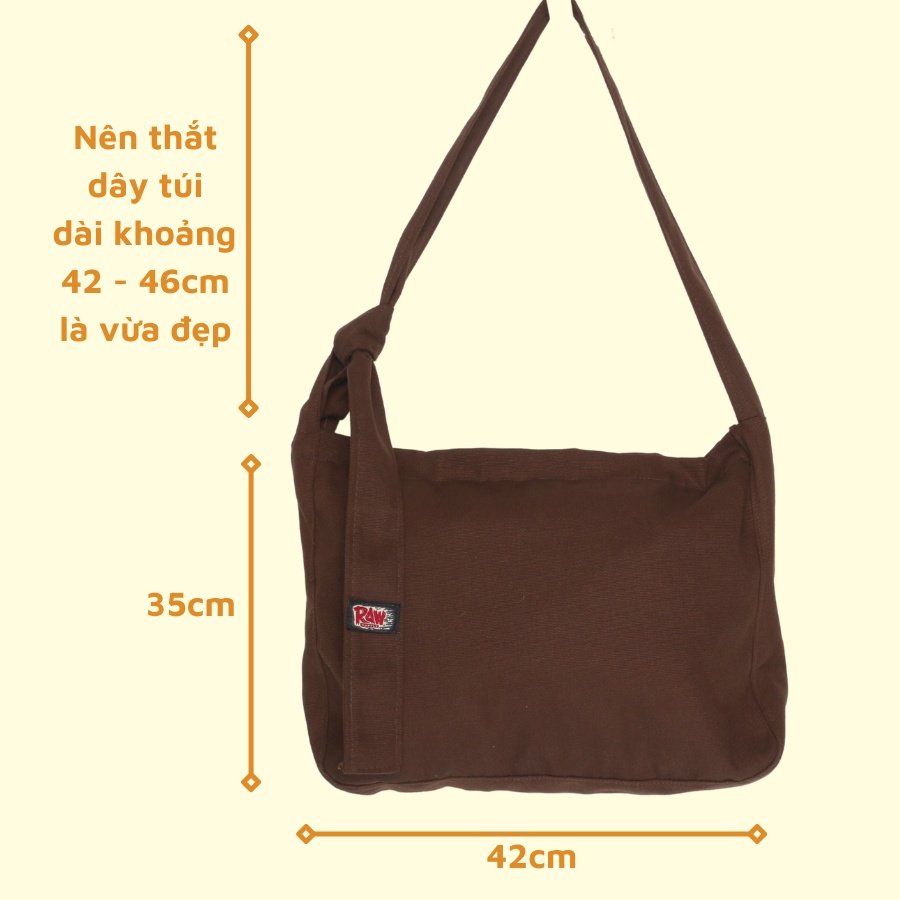 Túi Chéo Knot Basic Tote Canvas Vải Bố Mộc Arrow Shop