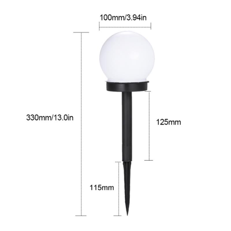 1 Đèn LED Hình Cầu Năng Lượng Mặt Trời Chống Thấm Nước Cho Sân Vườn