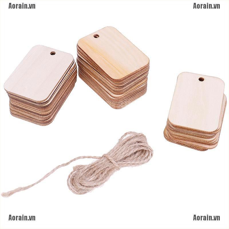 Set 50 Thẻ Gỗ Khắc Chữ Nhiều Màu Sắc