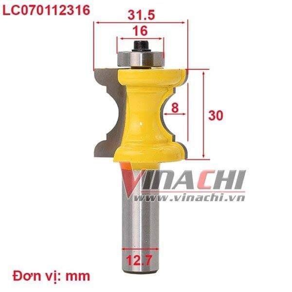 Mũi Soi Phào Chỉ LC0701 1/2*1-3/16 - Cốt 12,7mm