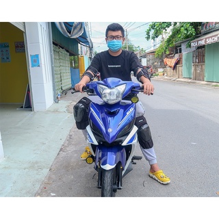 Bộ giáp gối tay chân carbon Motowolf