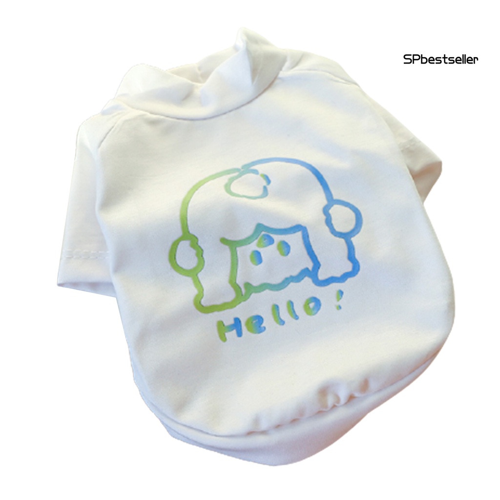 Áo thun in họa tiết hoạt hình dạ quang thời trang mùa hè xinh xắn cho cún cưng