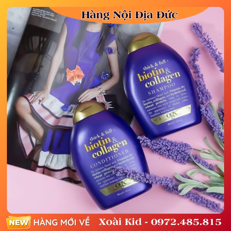 Cặp dầu gội xả Biotin Collagen của Đức - Nội địa Đức Đủ Bill
