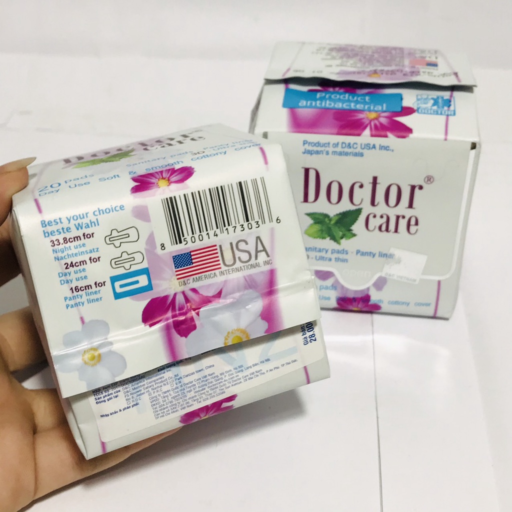 Băng Vệ Sinh Doctor Care Hàng Ngày Tinh Chất Thảo Dược Gói 20 Miếng 16cm