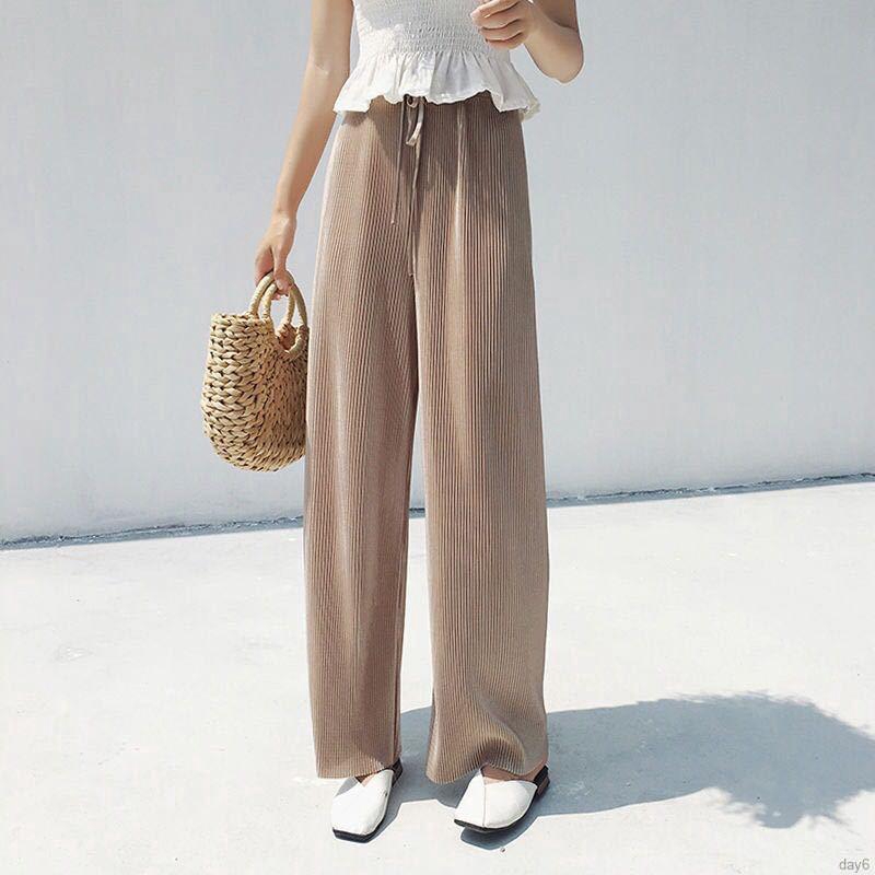 Quần voan ống rộng phong cách Hàn Quốc thanh lịch dành cho nữ | BigBuy360 - bigbuy360.vn