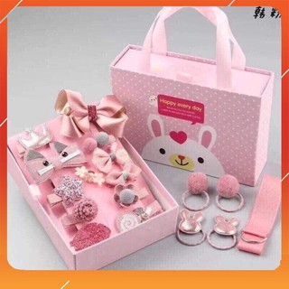 [ mua hàng nhận quà tặng] kẹp nơ cho bé ( set kẹp nơ 18 món cho bé yêu)
